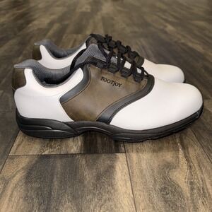 FootJoy GreenJoys Leather Golf Shoes White and Brown Size 13M